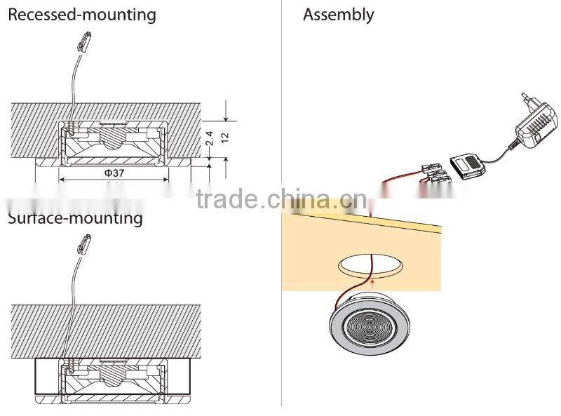 1w led light for furniture