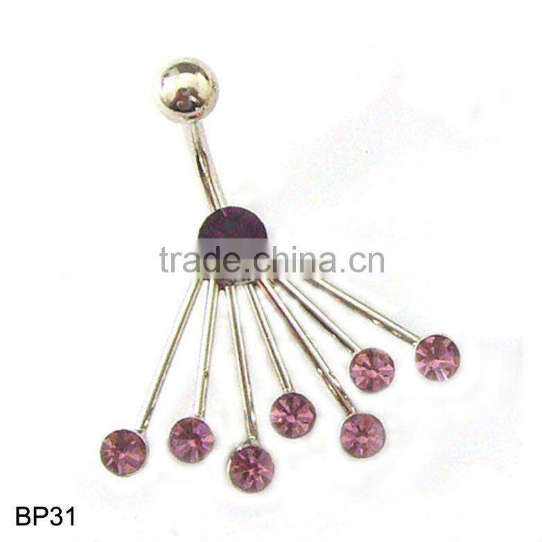 2012 Hot Sale New Sexy Rhinestone Navel Ring Body Piercing Jewelry,body Jewelry accessory