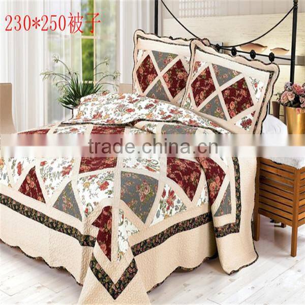 cheap cotton patchwork bed cover set