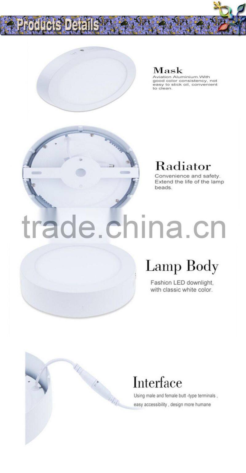 wholesale surface mounted led panel light 6w 12w 18w 24w led lighting lamp