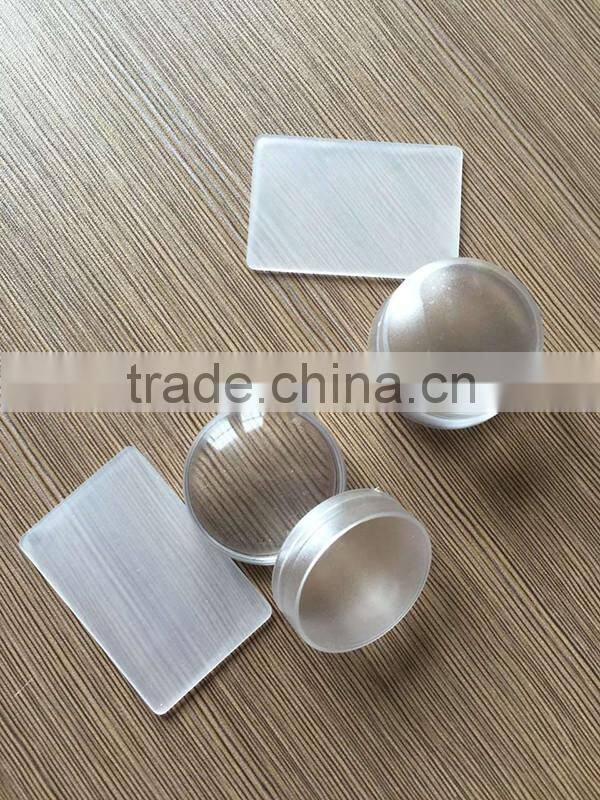 New arrival MINI chessman design 3.5cm clear jelly transparent nail stamper