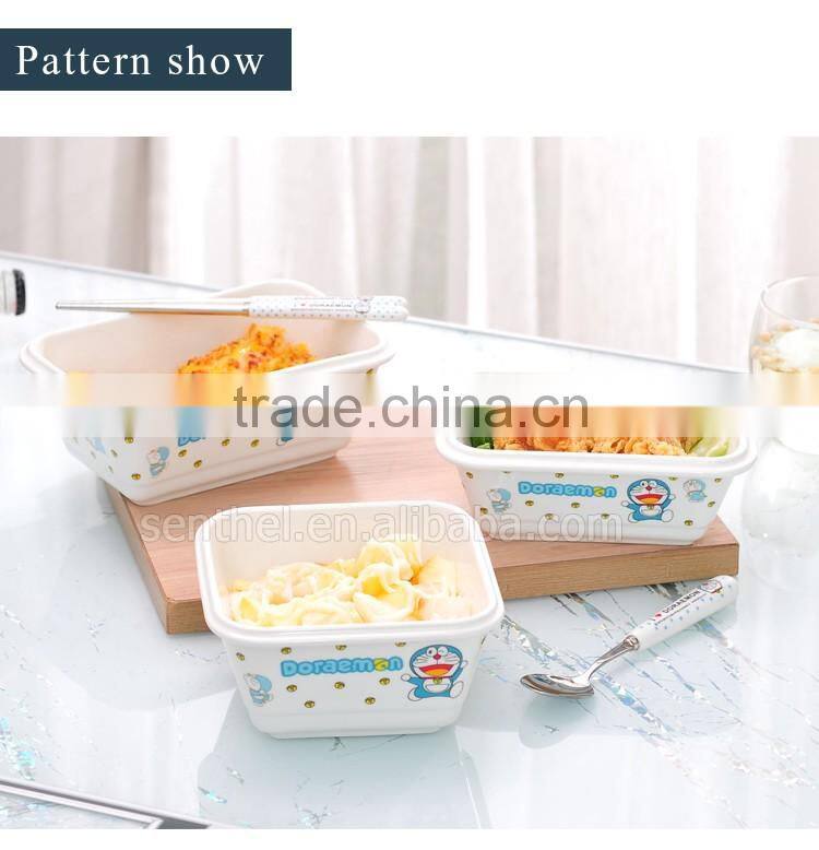 Bento lunch box,Rectangular ceramic Lunch Box with airtight lid,kids lunch box