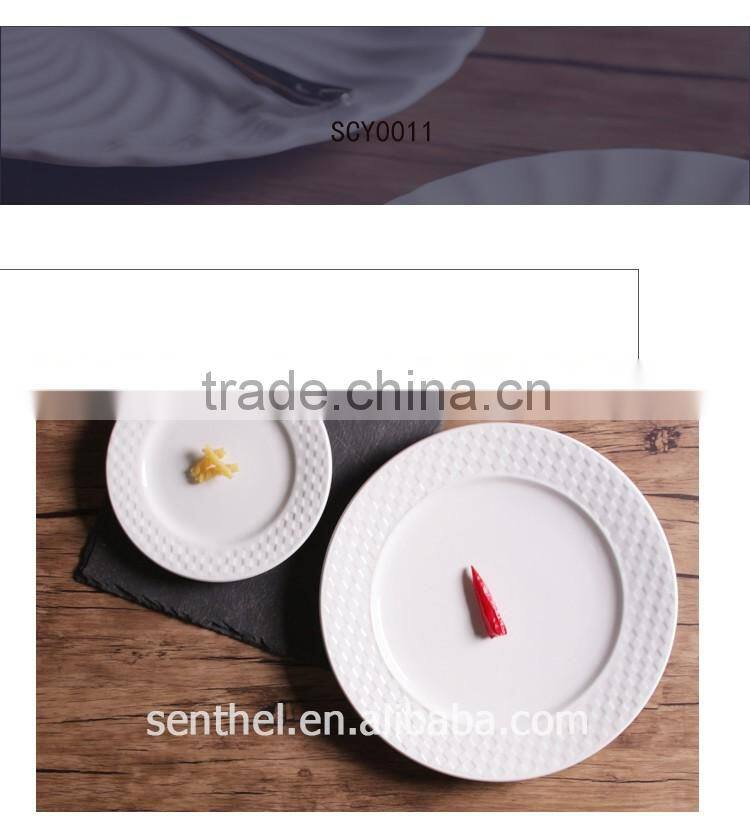 2016 new bone china white ceramic plate and dishes