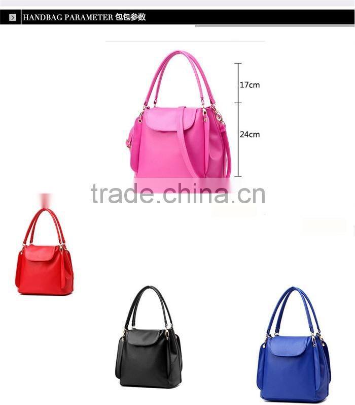 Low cost pu hand carry bag women leather handle crossdody sling bags
