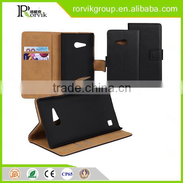 High Quality genuine leather phone case cover for NOKIA Lumia730 wallet high quality leather phone case