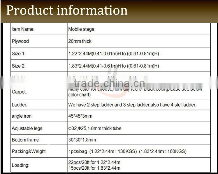 Hot Sale Portable Dance Stage For Performance JC-P45