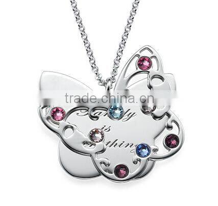 2015 new hot custom butterfly family tree of life pendant necklace jewelry