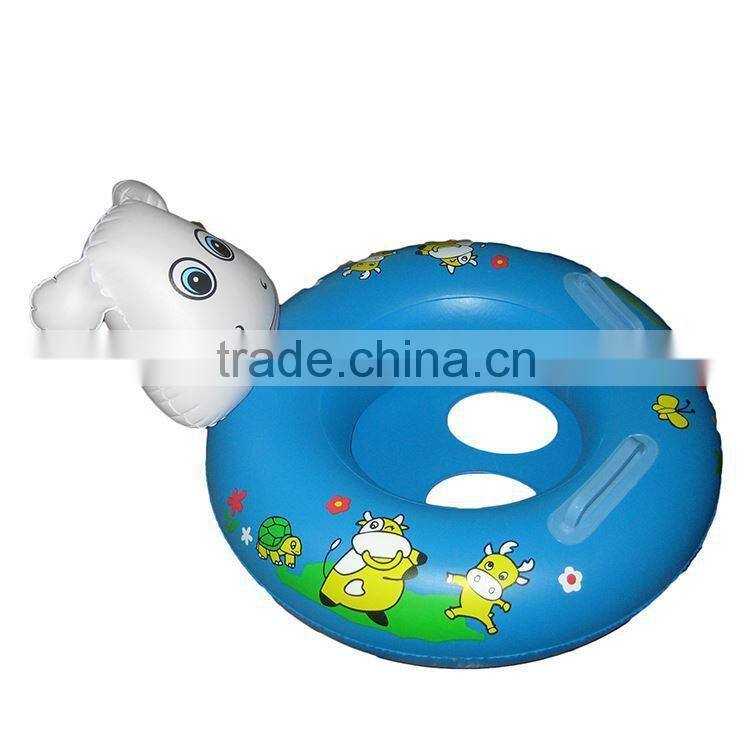 cute cow head inflatable pool float,inflatable baby boat