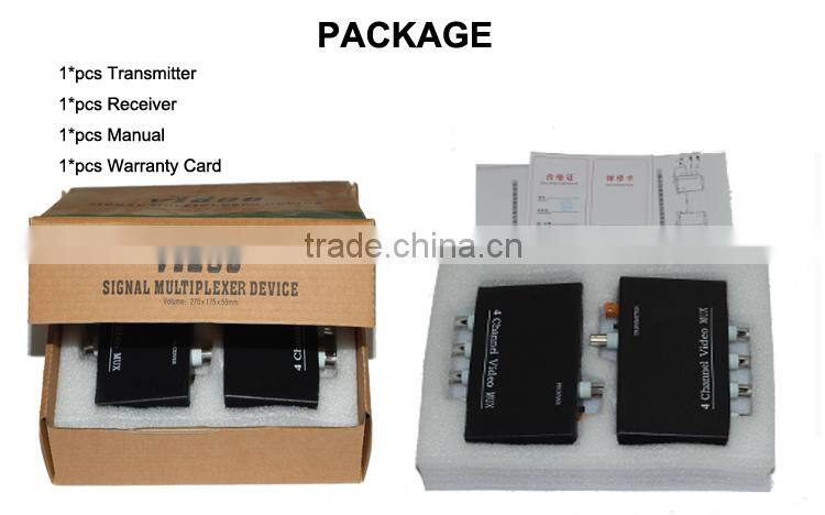 analog video transmitter over one coaxial cable