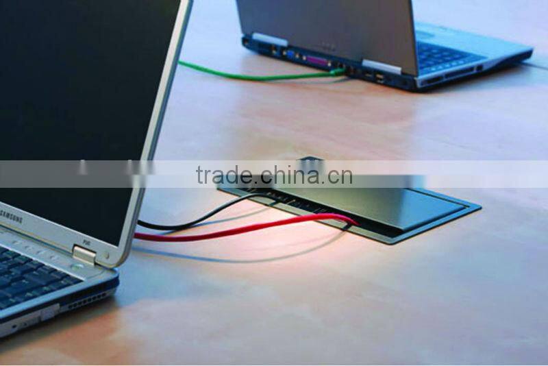 arc-shaped mannual German tabletop socket with USB