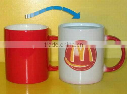 11oz Promotional Stoneware Full Color Changing Mug for Mcdonald's