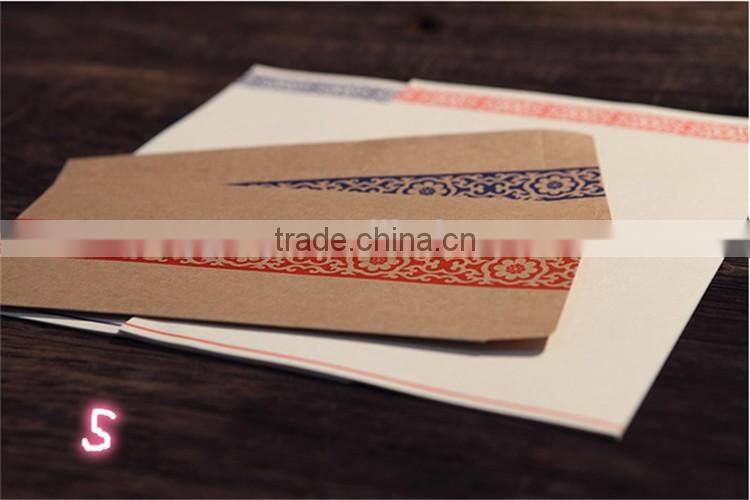 Chinese Style 120g Kraft Paper Envelopes 110*220mm