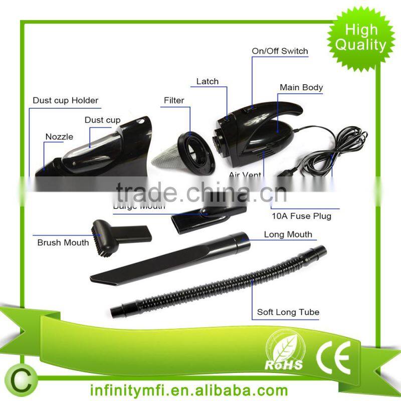 Portable 12V 80W Car Wet Dry Handheld Vacuum Cleaner