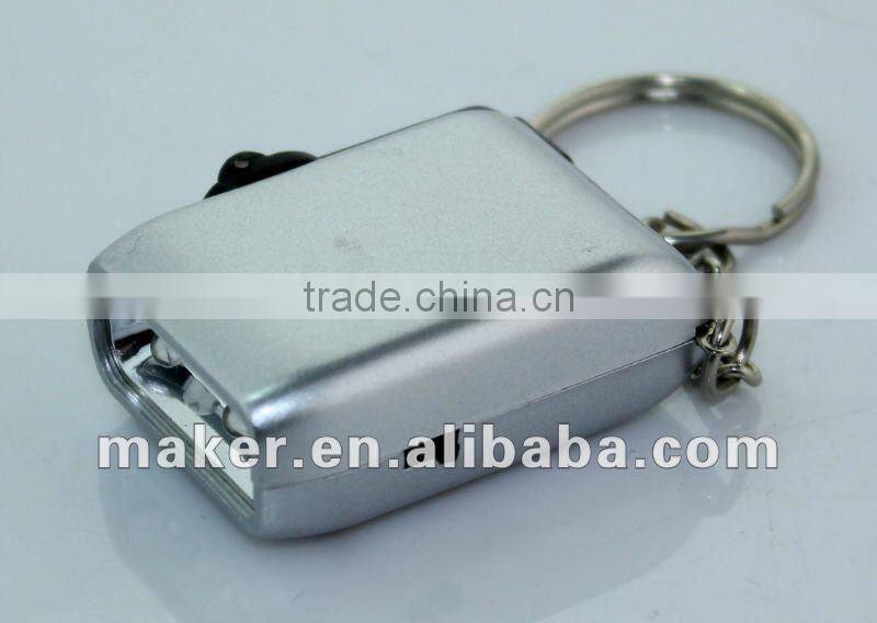 2 LED Mini Keychain Dynamo Flashlight