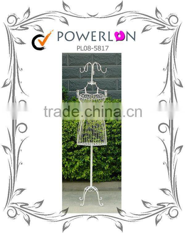 Discounted New White Metal Person Shape Antique Standing Coat Rack Garden Decoration For Patio Backyard J11M TS05 X00 PL08-5817