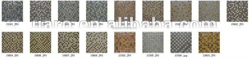 Matt mixture crystal porcelain dark color mosaic tile