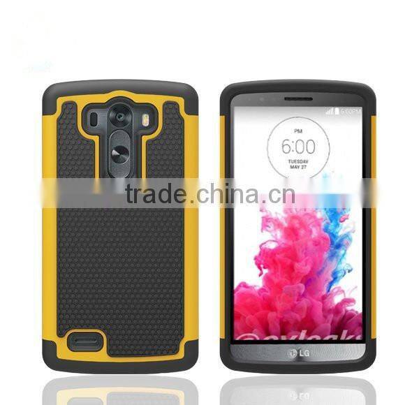 Heavy duty shockproof phone combo hybrid case for lg g3
