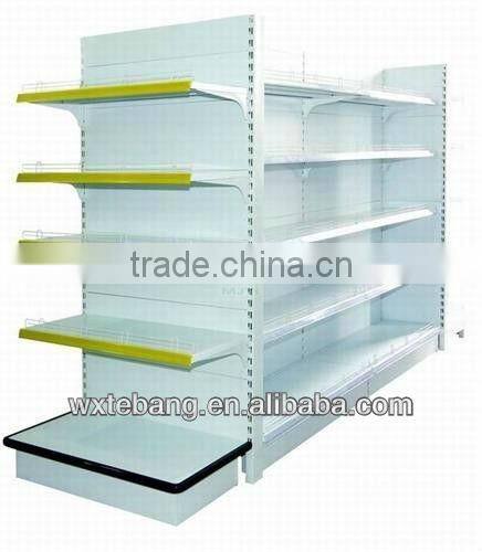 supermarket two side laminate shelf board/business equipment