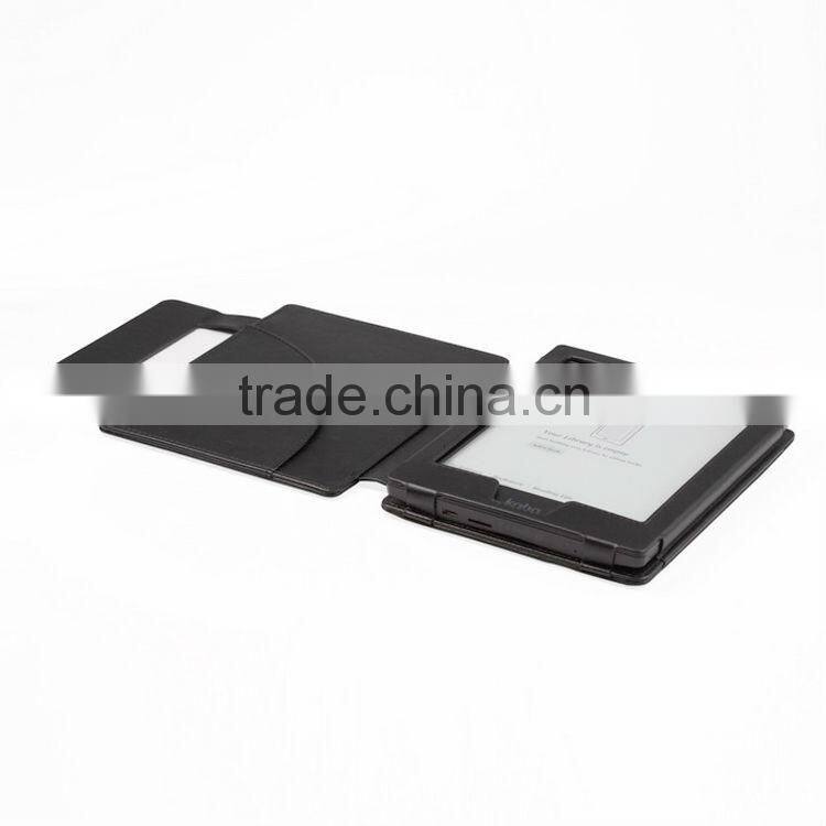 Book style Leather Case for kobo aura hd,Stand Leather case for kobo aura hd