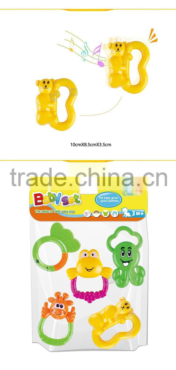 Non-toxic newborn baby gift set rattles nipple infant toys for sale