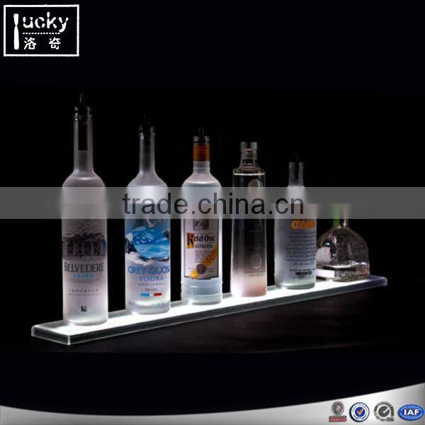 LED Lighted Liquor Bottle Display Shelf - Acrylic Base
