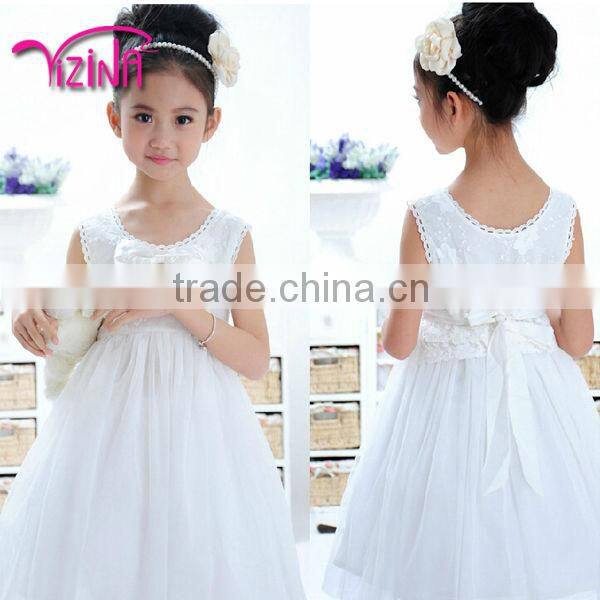 Fshion young little queen flower girl net dress