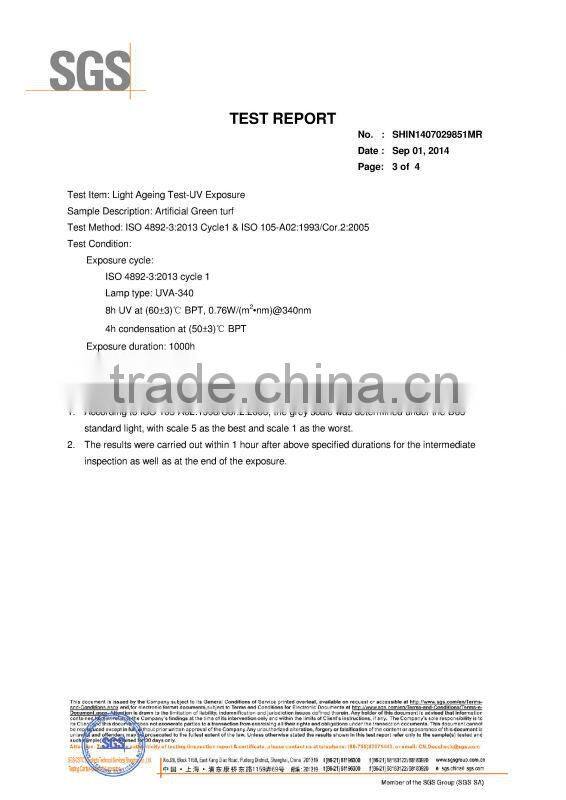 High density green Tennis artificial grass