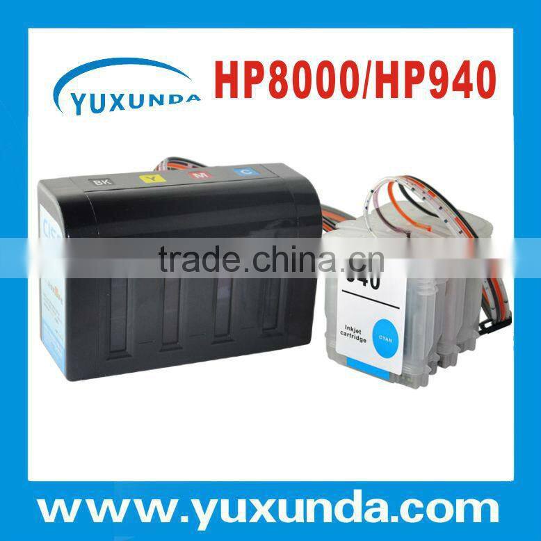 Continous ink supply system for HP8000/HP940 with resettable chip