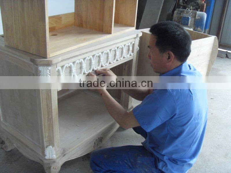 Cheap solid wood bathroom cabinet manufacturer made in China