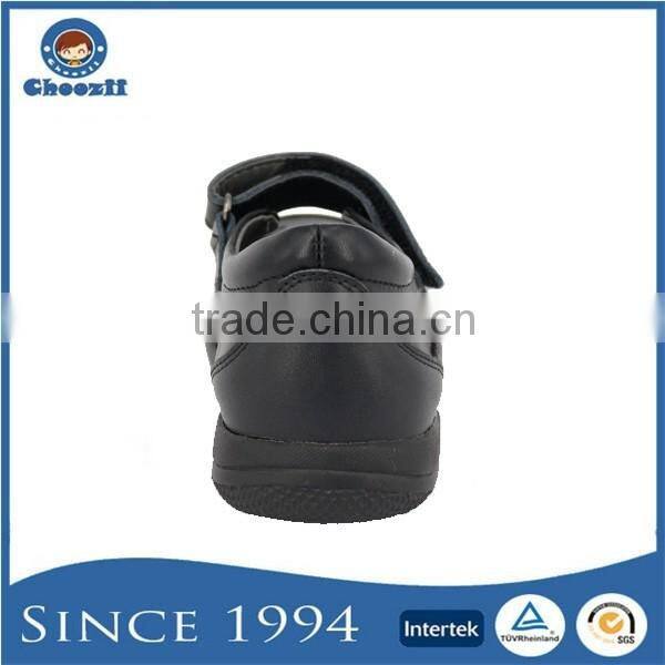 2016 Popular Black Buckle Mary Jane Kids School Shoes