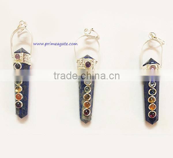 Lapis Lazuli Double Point Chakra Pendants | Wholesale Metaphysical Jewellery | Khambhat Agate Exports | INDIA