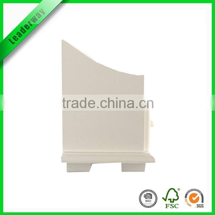 Cheap white luxury wooden mdf jewelry box with 3 small drawer