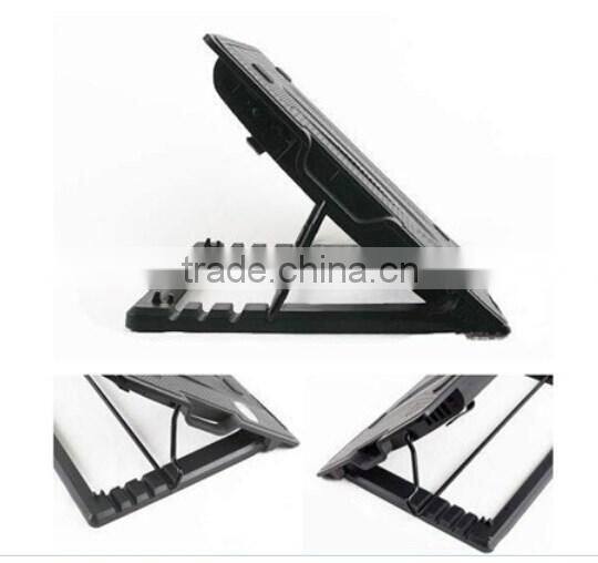 Best selling adjustable 2 usb notebook cooler stand , laptop cooling pad ,laptop stand holder