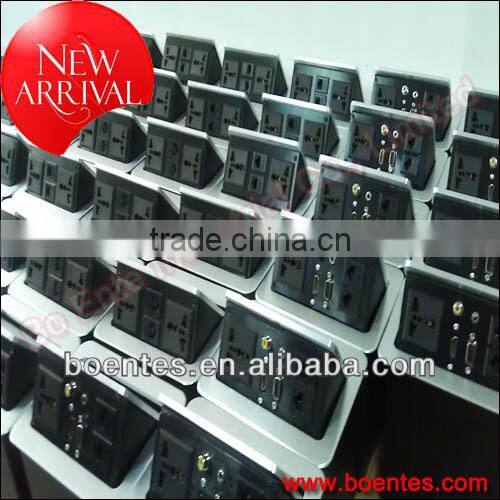 Hydraulic Pop Up Desktop Power Socket with Bottom Connection Interface