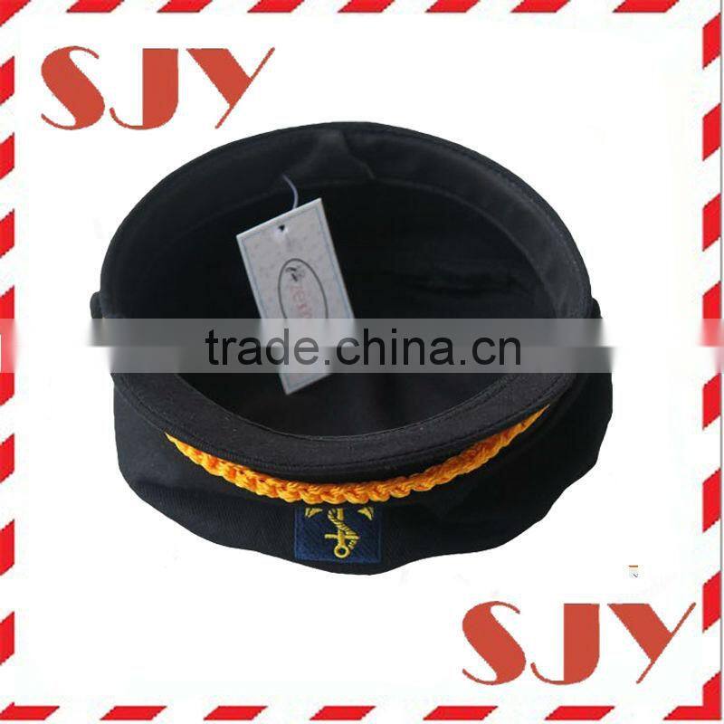 100%cotton custom embroidery captain sailor hat