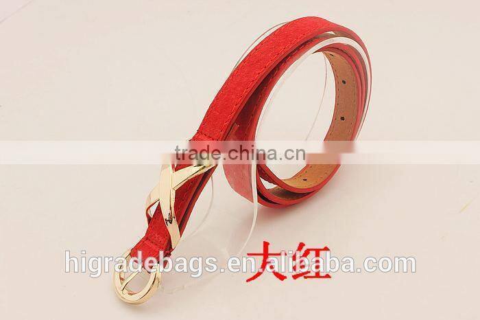 thin fashion leather belt wholesale
