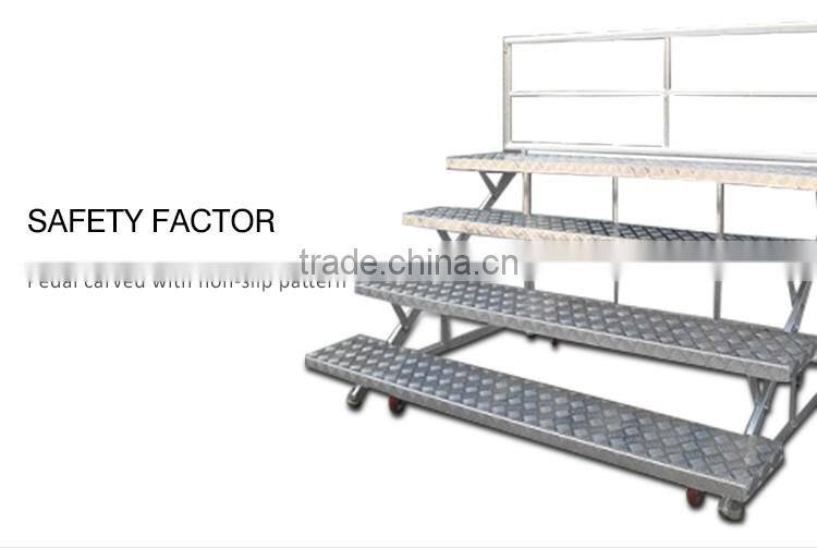 Used with the device portable choral risers stages