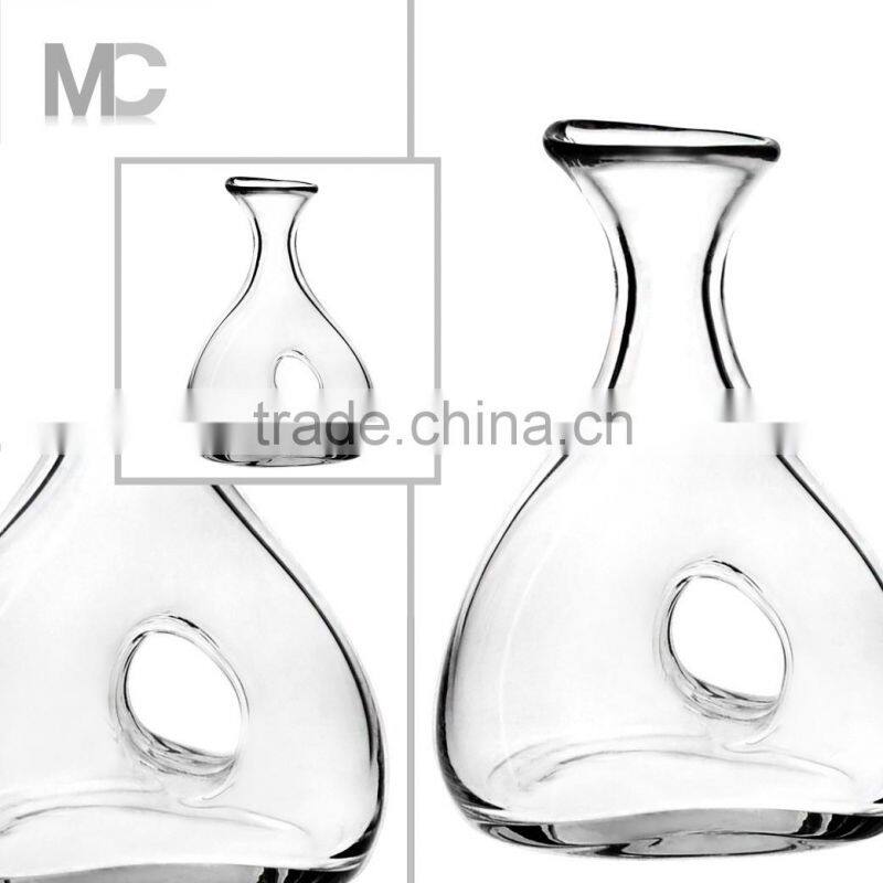 Cheap Beautiful Antique High Quality Round Top Large Clear Glass Wine Decanter
