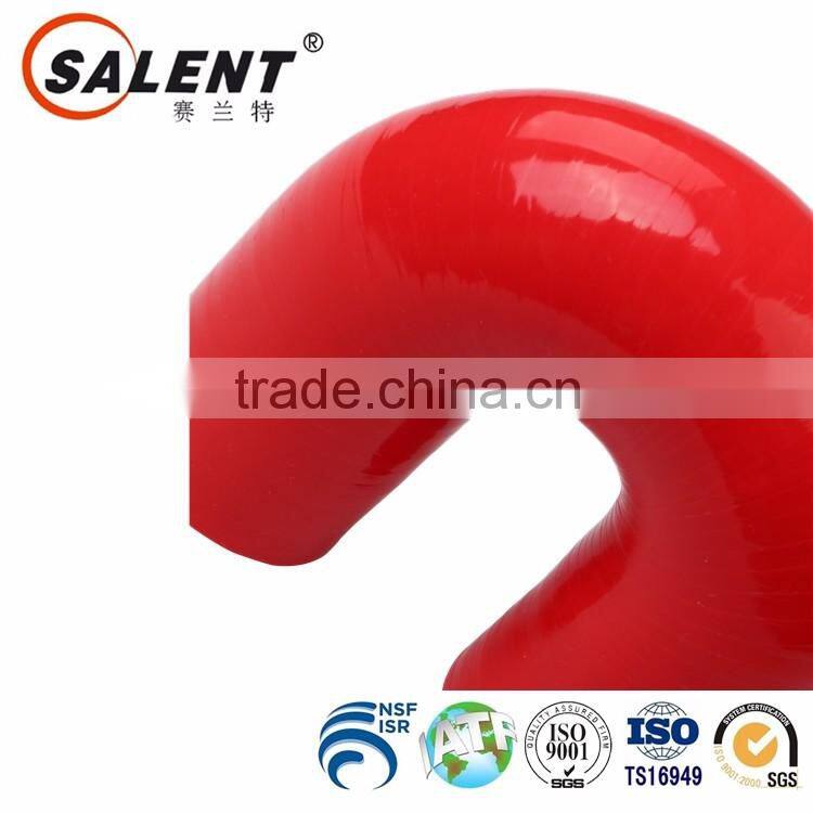 Red 1'' 25mm 180 degree Elbow Silicone Hose Pipe 102mm U shape Coupler Turbo