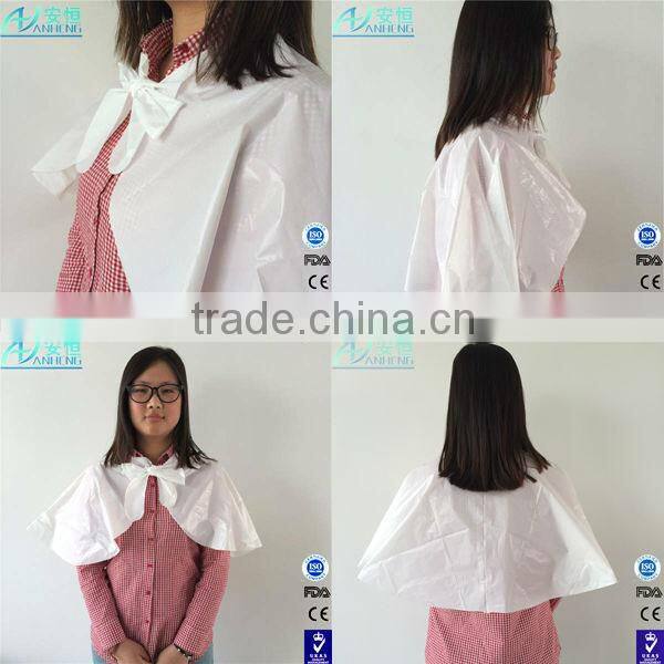 Disposable PE hair cutting cape ANHENG BRAND disposable hairdressing equipment