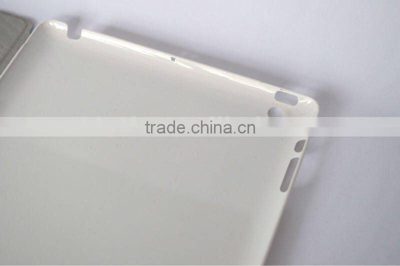Blue PU Leather With Plastic basic Tablet Pc Pouch Bag