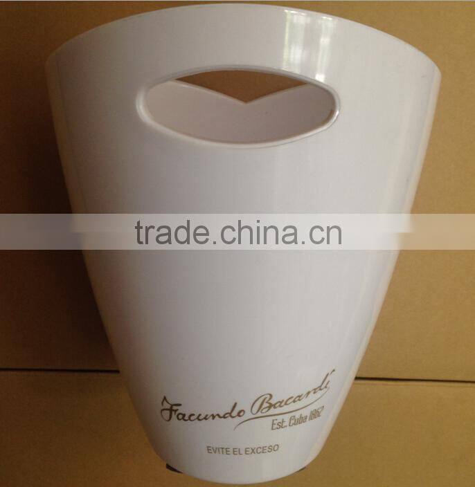 clear acrylic champagne cooler, plastic wine ice bucket, wine chiller