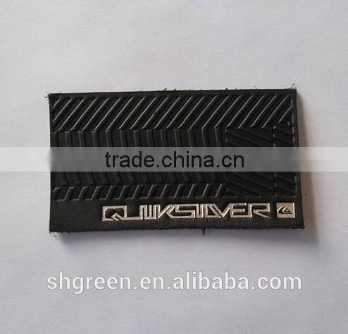Black embossed imitation leather patch for table