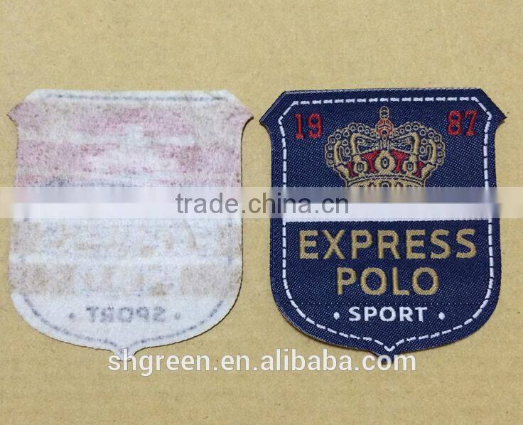 mitre-fold satin woven neck tag