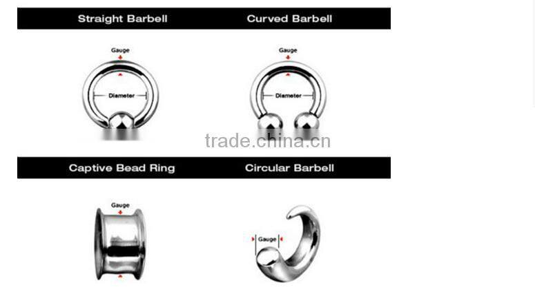 316L stainless steel body piercing jewelry ball closure ring pop star ring