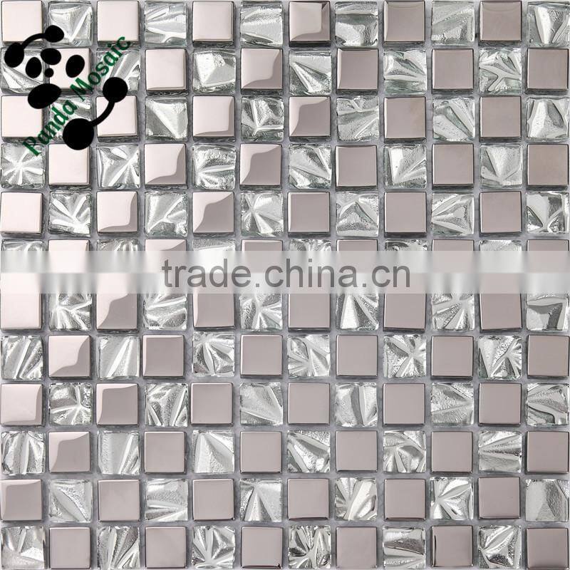 SMP07 Fashion Design mosaic glazed electroplate mosaic hotel decoration wall mosiac