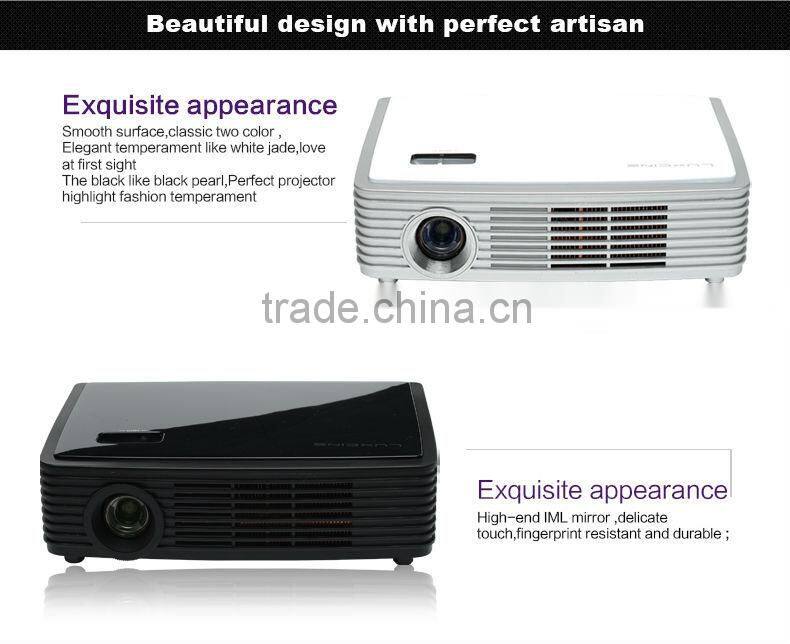 2015 Hot Sales! High Standard Ultra HD Bluetooth 4.0 3D LED Portable Projector/Home Projector/Mini Projector Support WIFI