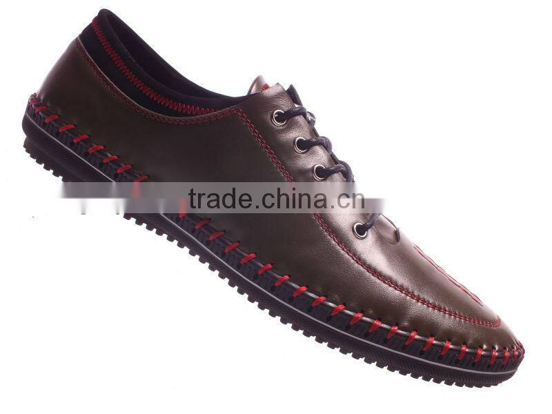 Trendy design mens casual shoes with hand-made mark threading