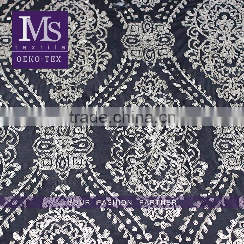Best selling cold water soluble poly textile embroidered fabrics