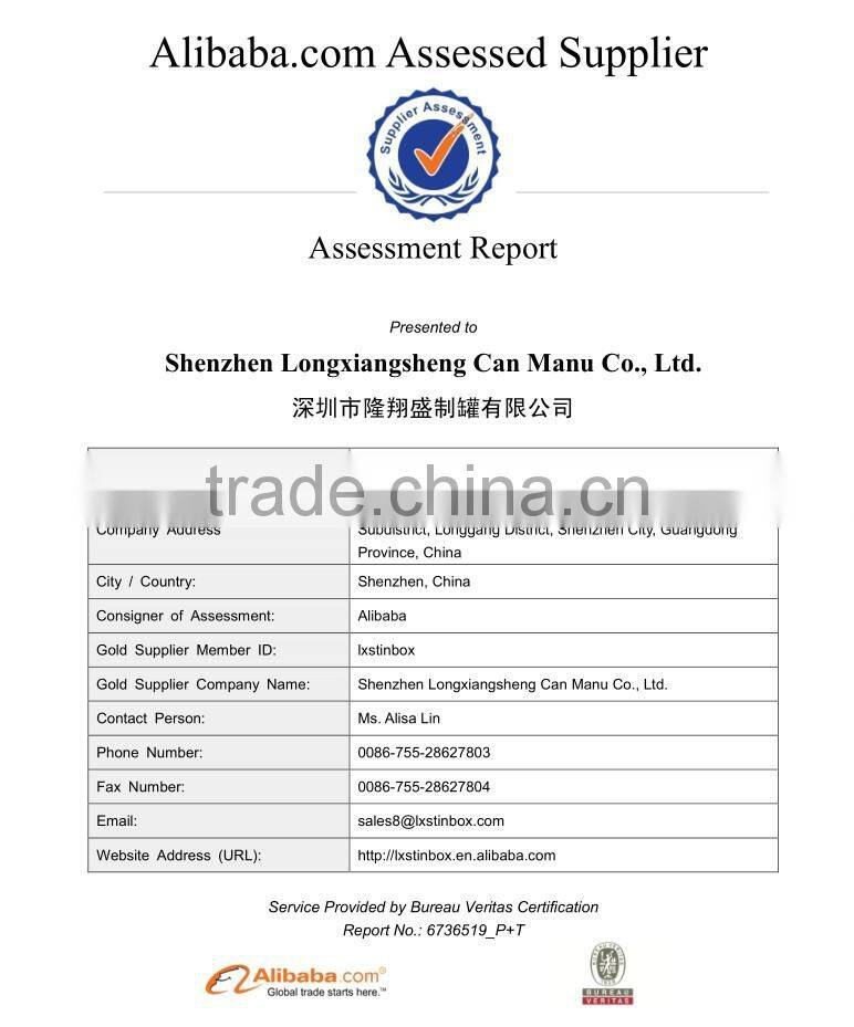 High quality wholesale CMYK printing round shape blank box for packating coffee tin can,tea tin box